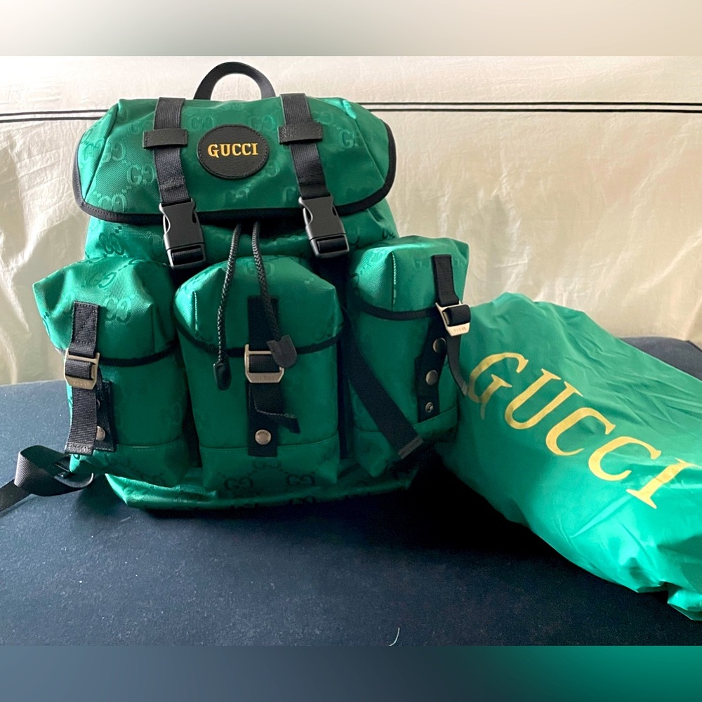 Green Gucci Off the Grid Backpack